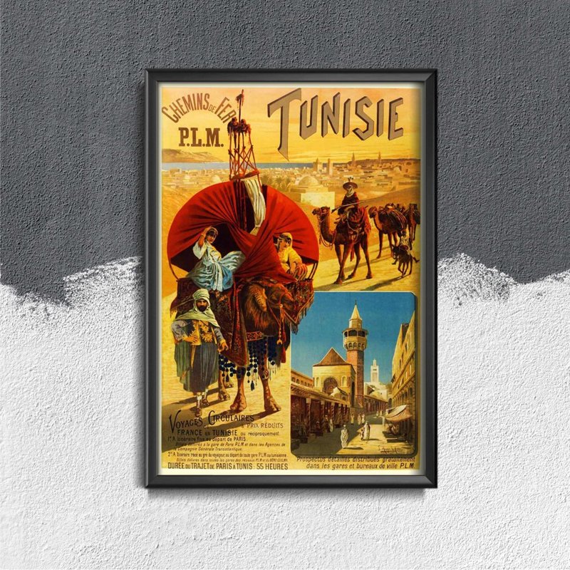 Poster an der Wand Tunesien