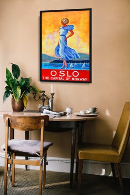 Retro-Poster Oslo, Norwegen