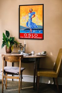 Retro-Poster Oslo, Norwegen
