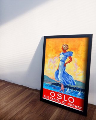 Retro-Poster Oslo, Norwegen