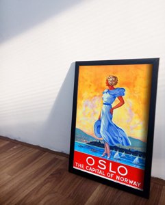 Retro-Poster Oslo, Norwegen