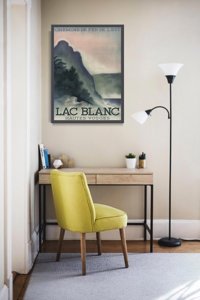 Weinleseplakat Lac Blanc Frankreich