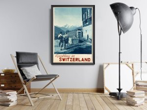 Poster im Retro-Stil Rambing in der Schweiz