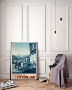 Poster im Retro-Stil Rambing in der Schweiz