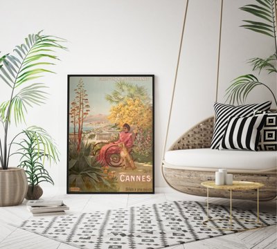 Poster im Retro-Stil Poster von Cannes