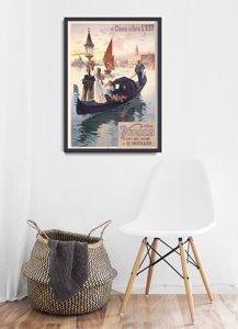 Retro-Poster Poster von Paris und Venedig
