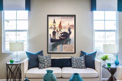 Retro-Poster Poster von Paris und Venedig