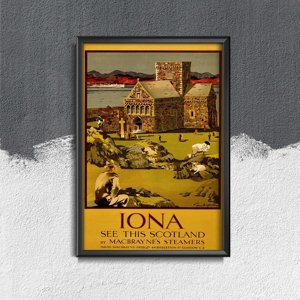 Plakat-Weinlese Lona Sehen Sie dieses Schottland