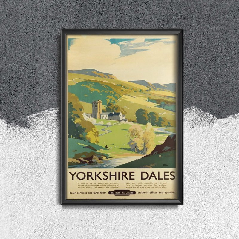 Weinleseplakat für das Wohnzimmer Yorkshire Dales