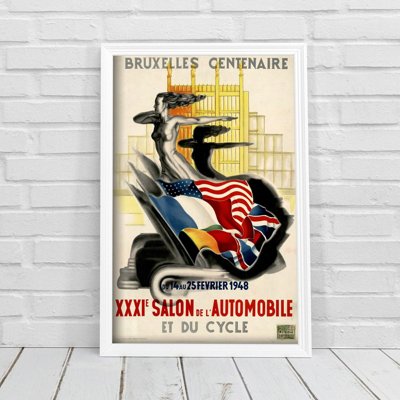 Plakat für den Frieden Salon Autos Brüssel