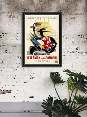 Plakat für den Frieden Salon Autos Brüssel