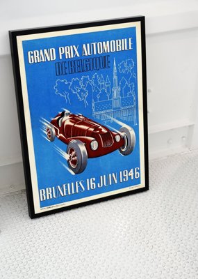 Weinleseplakat Belgian Grand Prix Autorennen