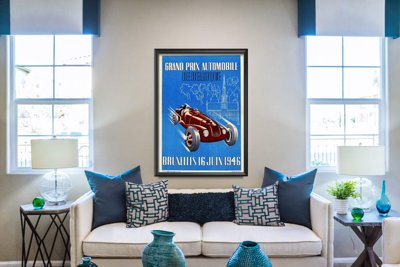 Weinleseplakat Belgian Grand Prix Autorennen