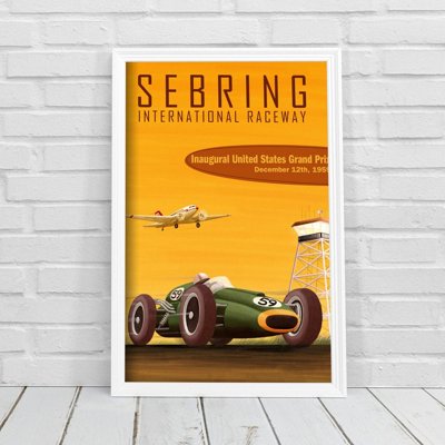 Retro-Poster Sebring International Raceway