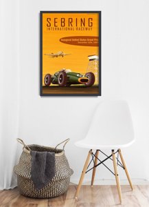 Retro-Poster Sebring International Raceway