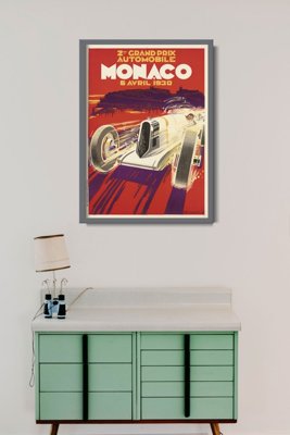 Poster Retro-Wohnzimmer Monaco Grand Prix