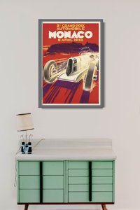 Poster Retro-Wohnzimmer Monaco Grand Prix
