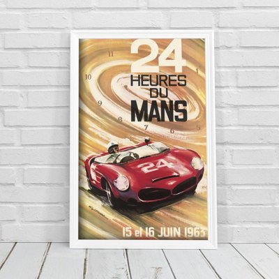 Weinleseplakat für das Wohnzimmer Heured du Mans