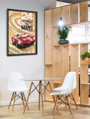 Weinleseplakat für das Wohnzimmer Heured du Mans