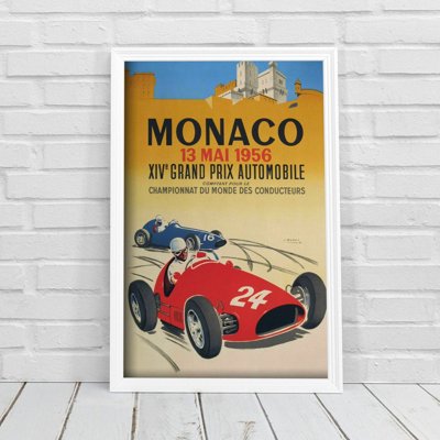 Poster im Retro-Stil Monaco Grand Prix Automobile XIV