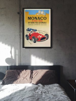 Poster im Retro-Stil Monaco Grand Prix Automobile XIV
