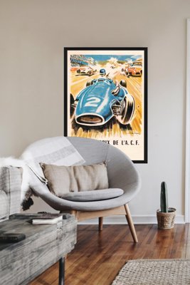 Retro-Poster Automobil-Grand Prix von Reims