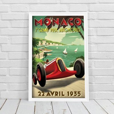Retro-Poster Autmobile Monaco Grand Prix
