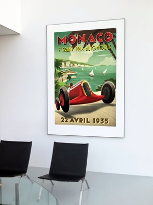 Retro-Poster Autmobile Monaco Grand Prix