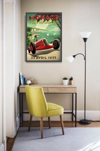 Retro-Poster Autmobile Monaco Grand Prix