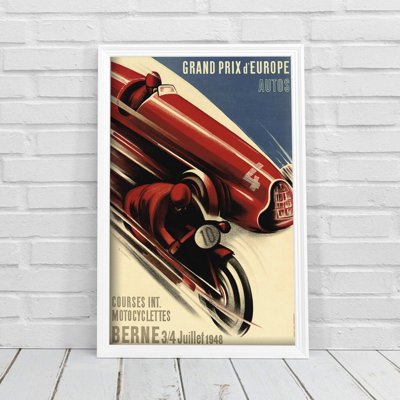 Poster im Retro-Stil Grand Prix von Europa