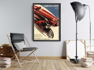 Poster im Retro-Stil Grand Prix von Europa