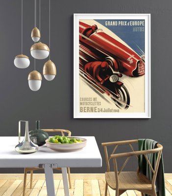 Poster im Retro-Stil Grand Prix von Europa