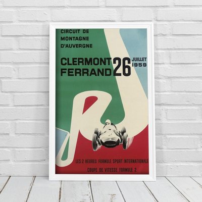 Poster Retro-Wohnzimmer Formel Coupe de Vitesse