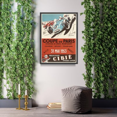 Weinleseplakat für das Wohnzimmer Coupe De Paris