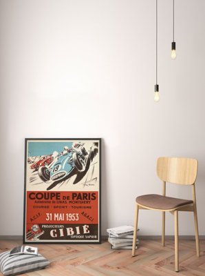 Weinleseplakat für das Wohnzimmer Coupe De Paris