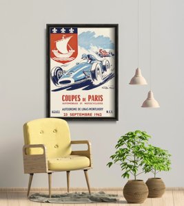 Poster im Retro-Stil Automobil-Coupe De Paris