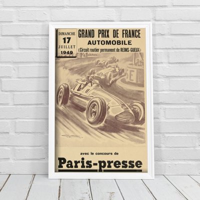 Poster an der Wand Automobil-Grand Prix De France