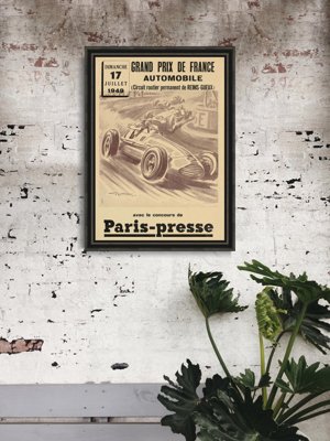 Poster an der Wand Automobil-Grand Prix De France