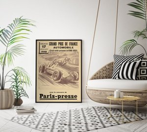 Poster an der Wand Automobil-Grand Prix De France