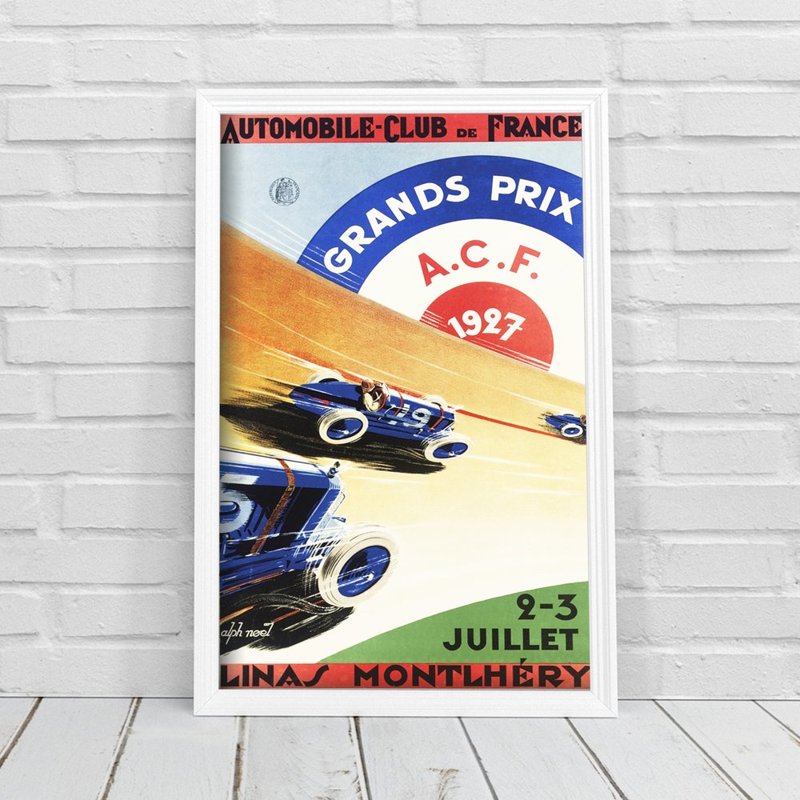 Plakat für den Frieden Automobil-Grand Prix von Frankreich