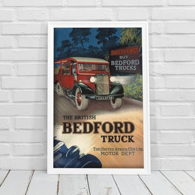 Retro-Poster Britische Bedford LKW