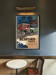 Retro-Poster Britische Bedford LKW