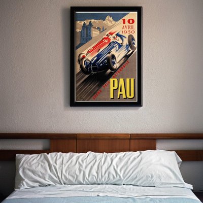 Weinleseplakat Grand Prix Automobile PAU