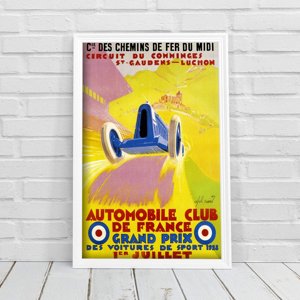 Retro-Poster Automobile Club de France Grand Prix Alphonse Noel