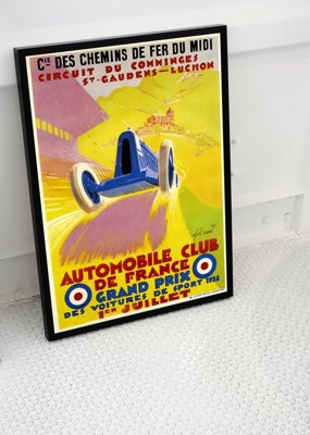 Retro-Poster Automobile Club de France Grand Prix Alphonse Noel