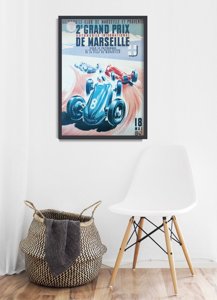 Plakat-Weinlese Der Grand Prix de Marseille