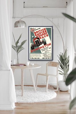 Weinleseplakat für das Wohnzimmer Grand Prix der britischen Empire Trophy Rennen