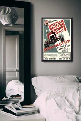 Weinleseplakat für das Wohnzimmer Grand Prix der britischen Empire Trophy Rennen