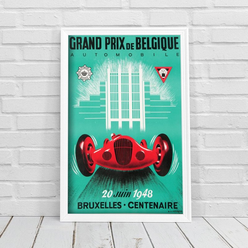Poster an der Wand Grand Prix Automobile de Belgique