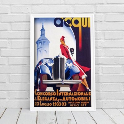 Plakat für den Frieden Acqui Concorso Internazionale di Eleganza für Automobili